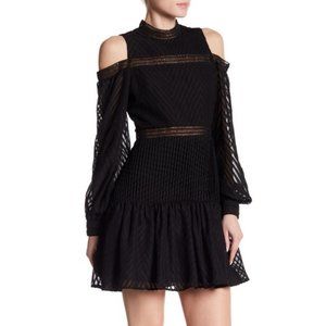 Romeo & Juliet Couture Black Cold Shoulder Dress
